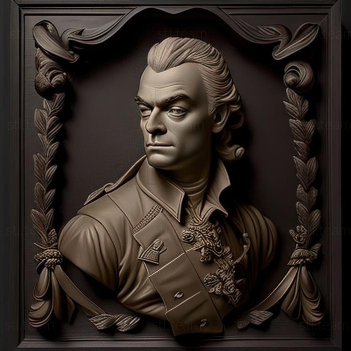 3D model John Singleton Copley American artist (STL)